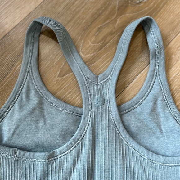 Lululemon Ebb To Street II Racerback Ribbed Tank Top in Blue Cast - Picture 7 of 8
